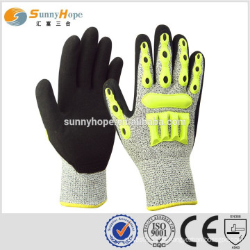 Sunnyhope direct buy China melhores luvas de nitrilo com impacto arenoso com TPR